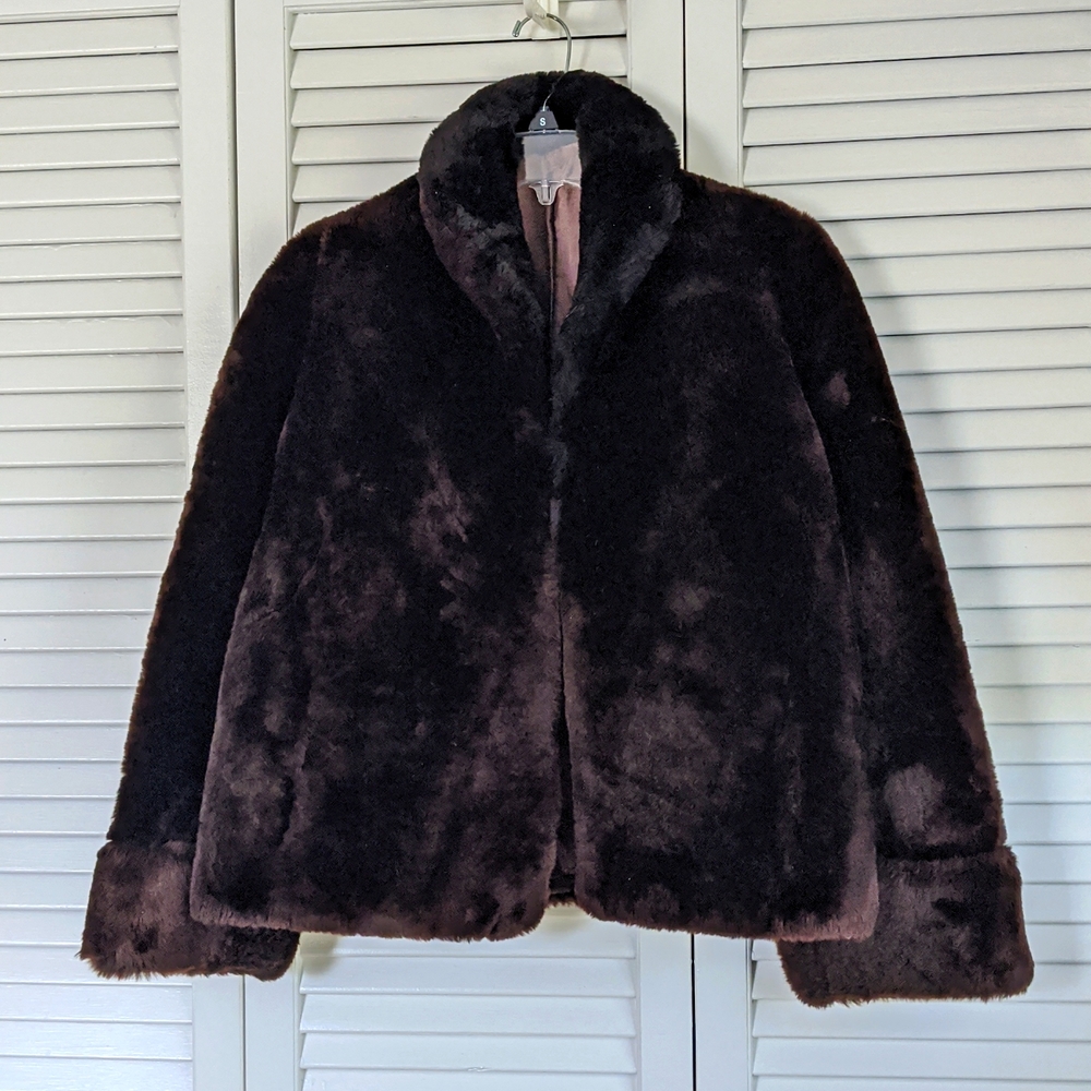 Vintage Dark Brown 1950's Luxury Lamb Fur Coat